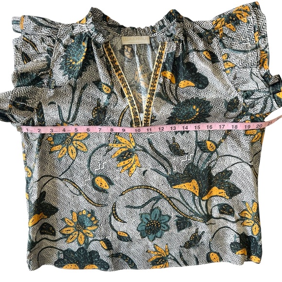 Ulla Johnson Elena Portofino Ruffle Sleeve V-Neck
Cotton Spring Top Blouse Sz 6 - Picture 9 of 12